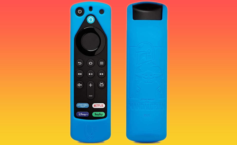 Fire TV Stick (3rd Gen) with Alexa Voice Remote (includes TV controls) + Star Wars The Mandalorian remote cover (Bounty Blue)