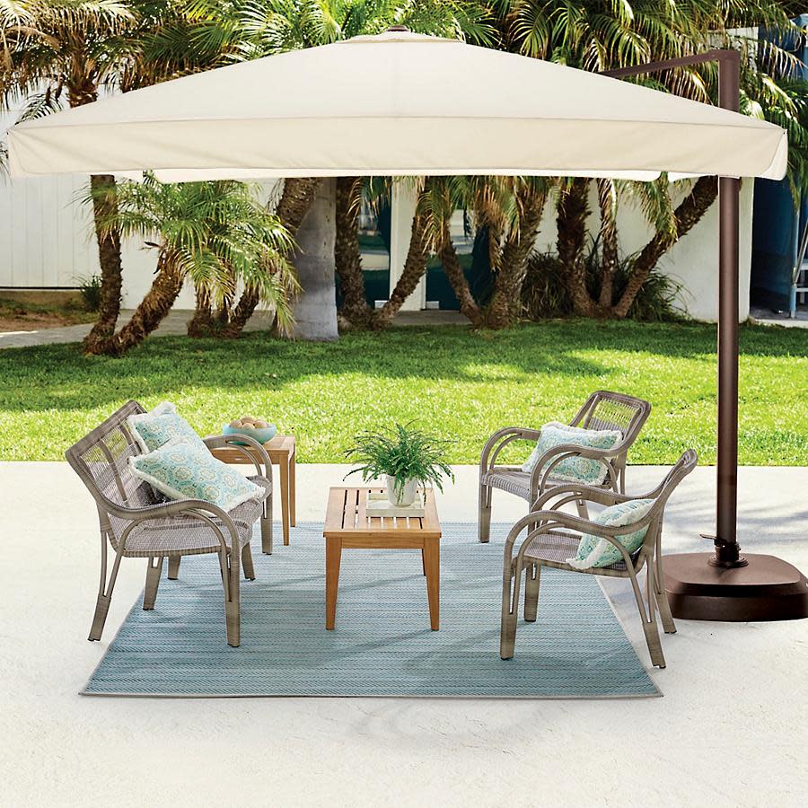 Frontgate sale, 10' Cantilever Square Side Mount Umbrella