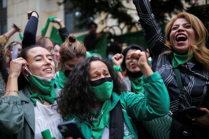 Colombia's constitutional court voted to decriminalize abortion until 24 weeks of gestation, in Bogota