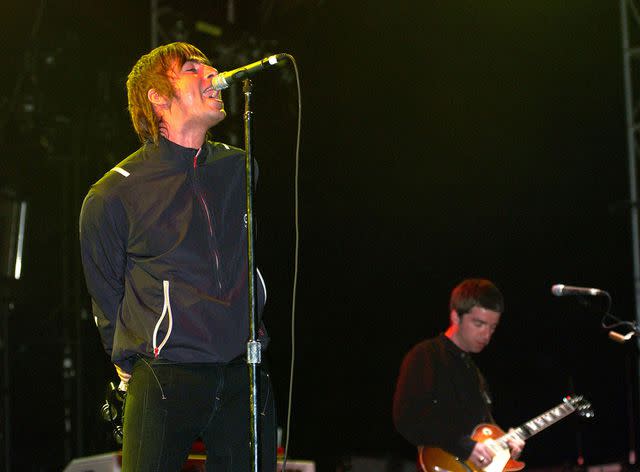 <p>Iris/WireImage</p> Oasis at Coachella 2002