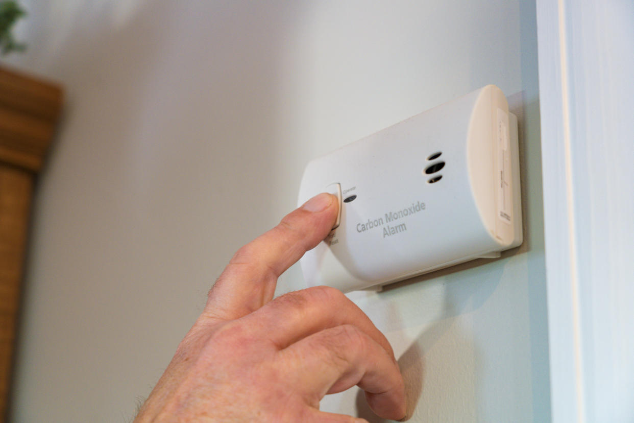 A carbon monoxide detector being tested. 