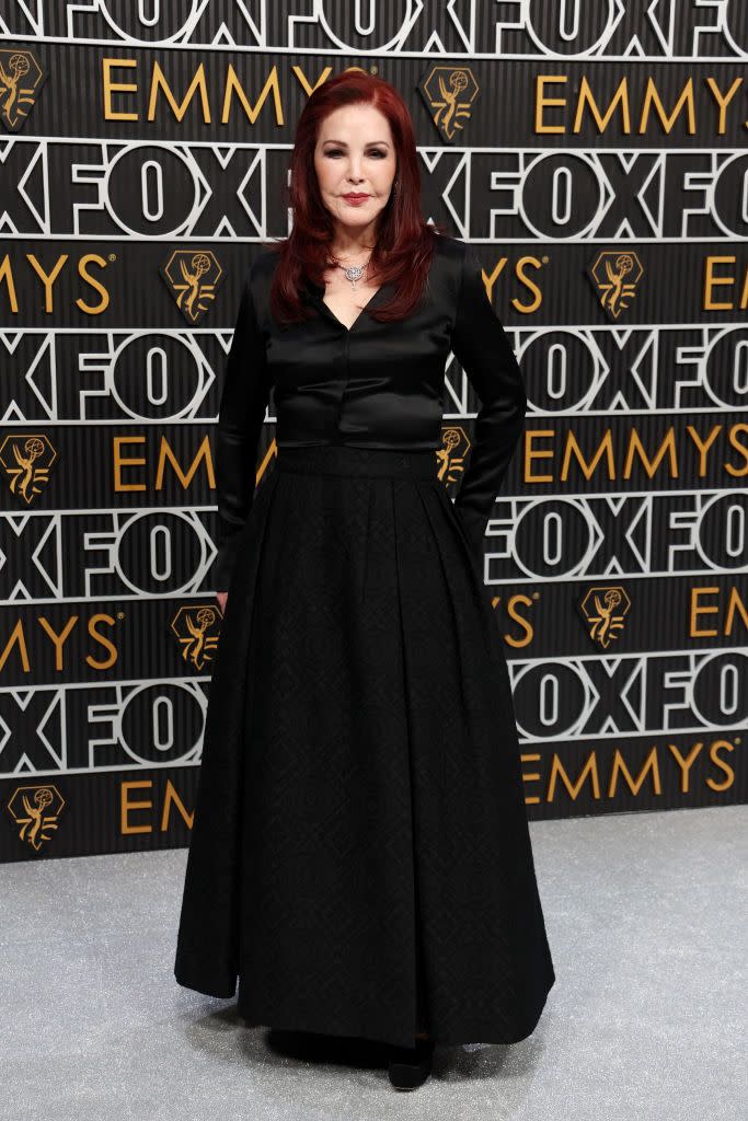 priscilla presley at 75th primetime emmy awards