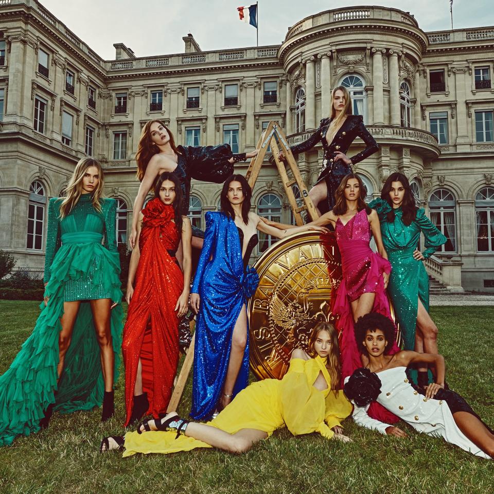 “It’s an homage to the house for people who love the timeless feel of Balmain gowns,” said Olivier Rousteing.