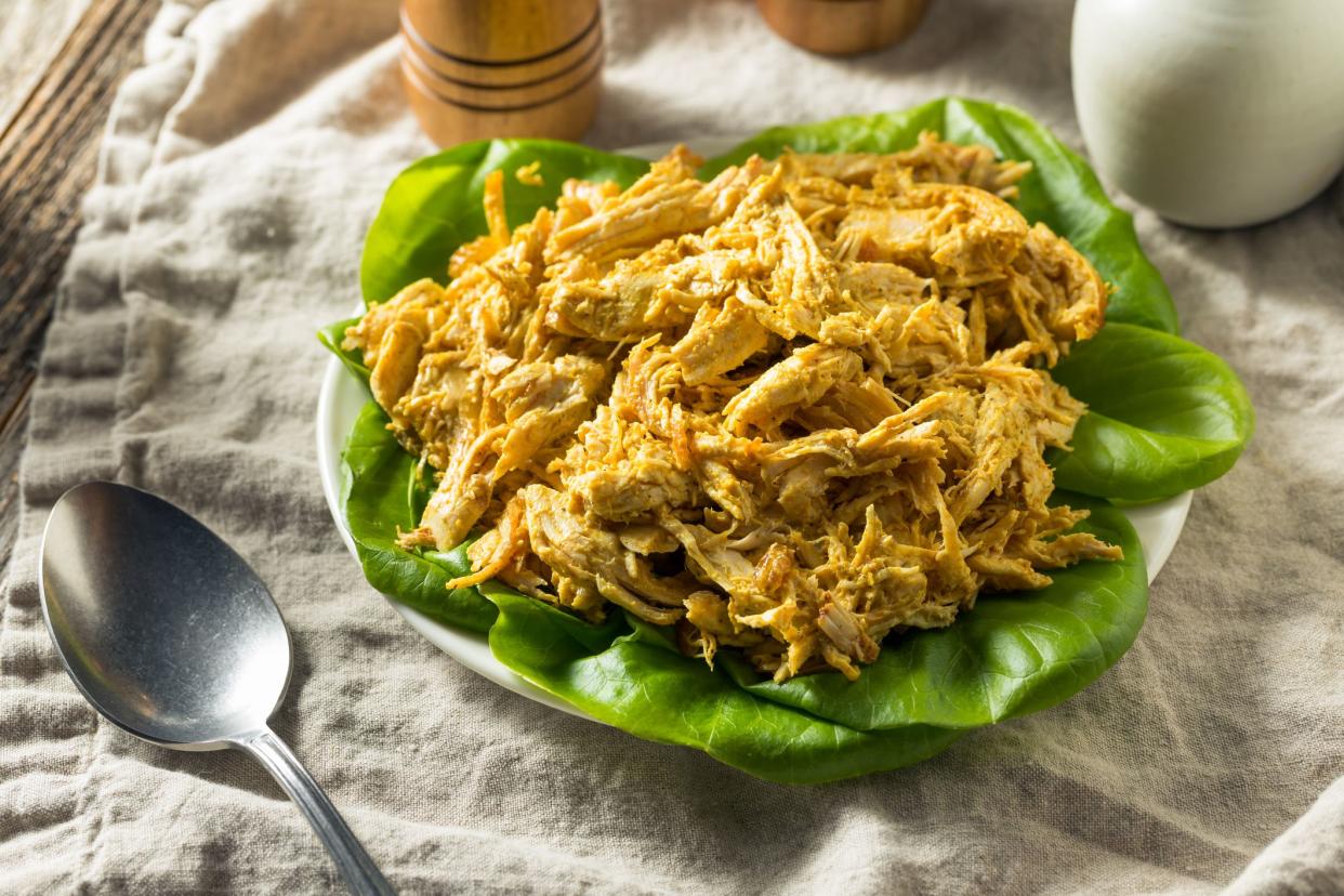 Homemade Curried Coronation Chicken with Lettuce Ready to Eat