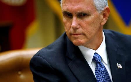 U.S. Vice President Mike Pence attends a healthcare listening session at the White House in Washington, DC, U.S. June 5, 2017. REUTERS/Joshua Roberts/Files