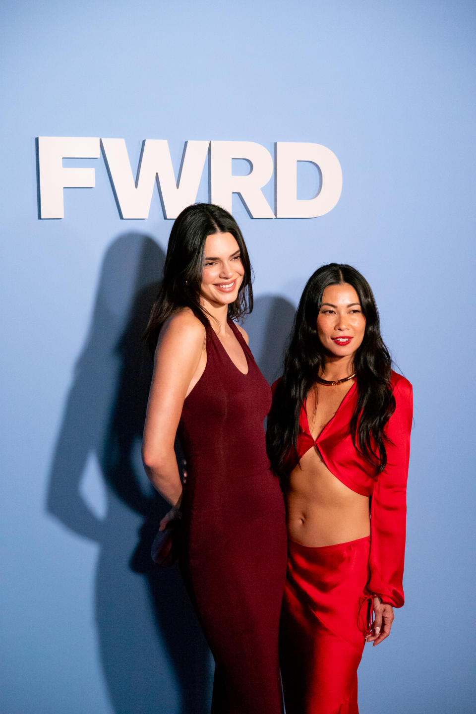Kendall Jenner Goes Rustic Red in Tove Dress to Launch Her Fwrd x ...
