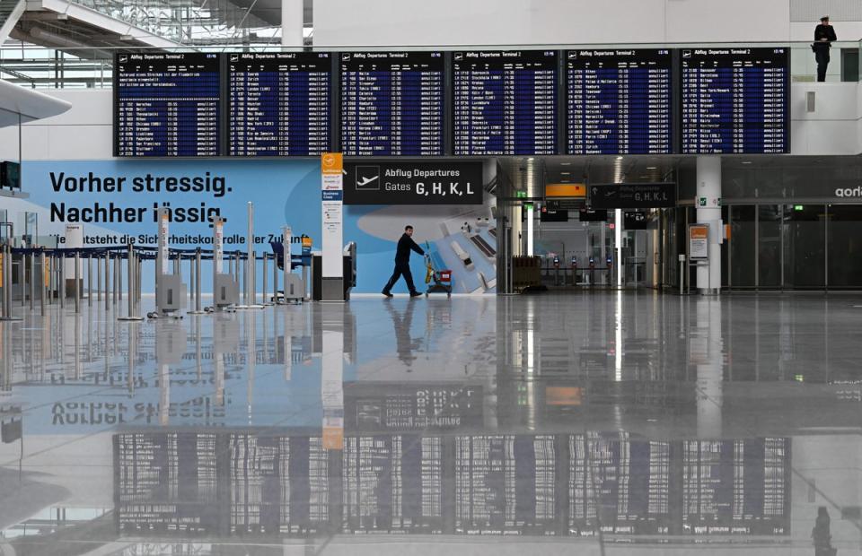 The Franz Josef-Strauss airport in Munich on 26 March 2023 (AFP via Getty Images)