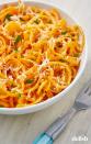 <p>Bored of zoodles? Try these. </p><p>Get the recipe from <a href="https://www.delish.com/cooking/recipe-ideas/a28497932/butternut-squash-noodles-recipe/" rel="nofollow noopener" target="_blank" data-ylk="slk:Delish;elm:context_link;itc:0;sec:content-canvas" class="link ">Delish</a>.</p>