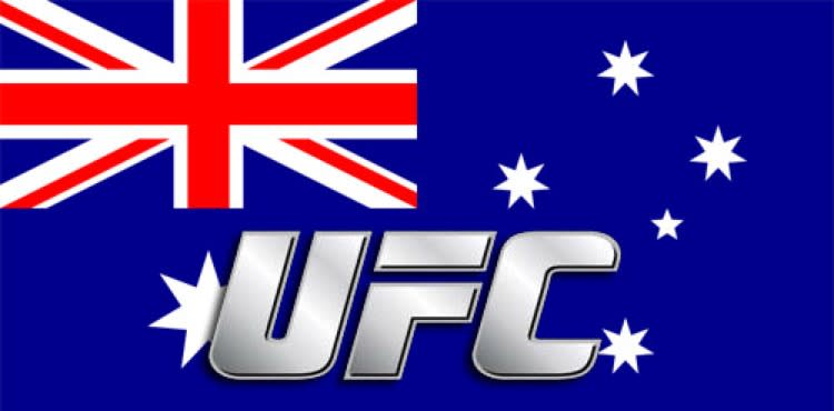 UFC Logo over Australian Flag