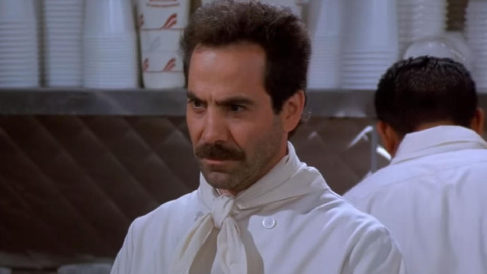 The Soup Nazi Rejects George And Elaine (Season 7, “The Soup Nazi”)