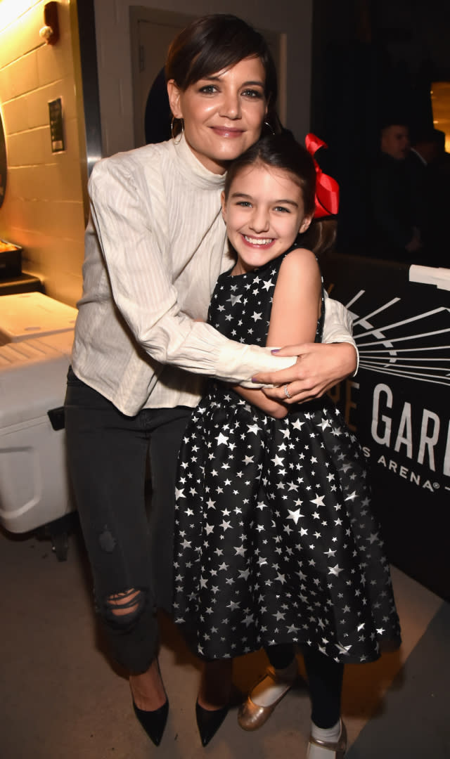 NEW YORK, NY – DECEMBER 08: Katie Holmes and Suri Cruis attend the Z100’s Jingle Ball 2017 on December 8, 2017 in New York City. <em>Photo by Kevin Mazur/Getty Images.</em>