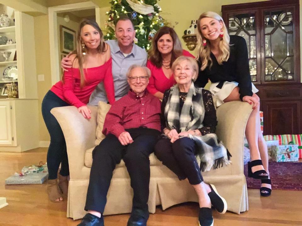 Margaret, Charles, Lisa and Elizabeth Powe with Ed and Margaret Powe, photographed in December 2019.