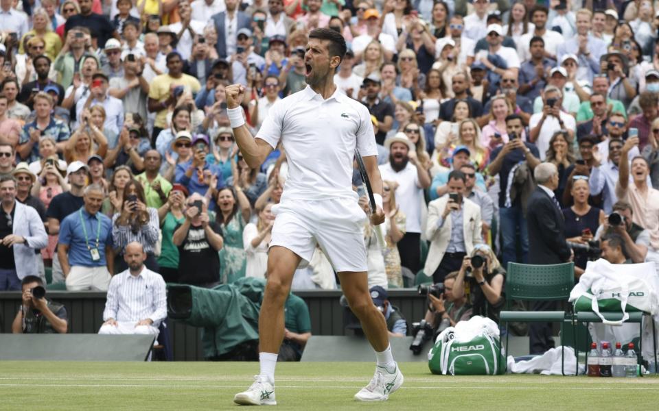 novak djokovic vs jannik sinner live score wimbledon 2022 latest - Heathcliff O'Malley for the Telegraph