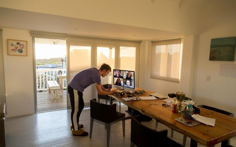 Zoom meetings at home have become the norm - Getty Images