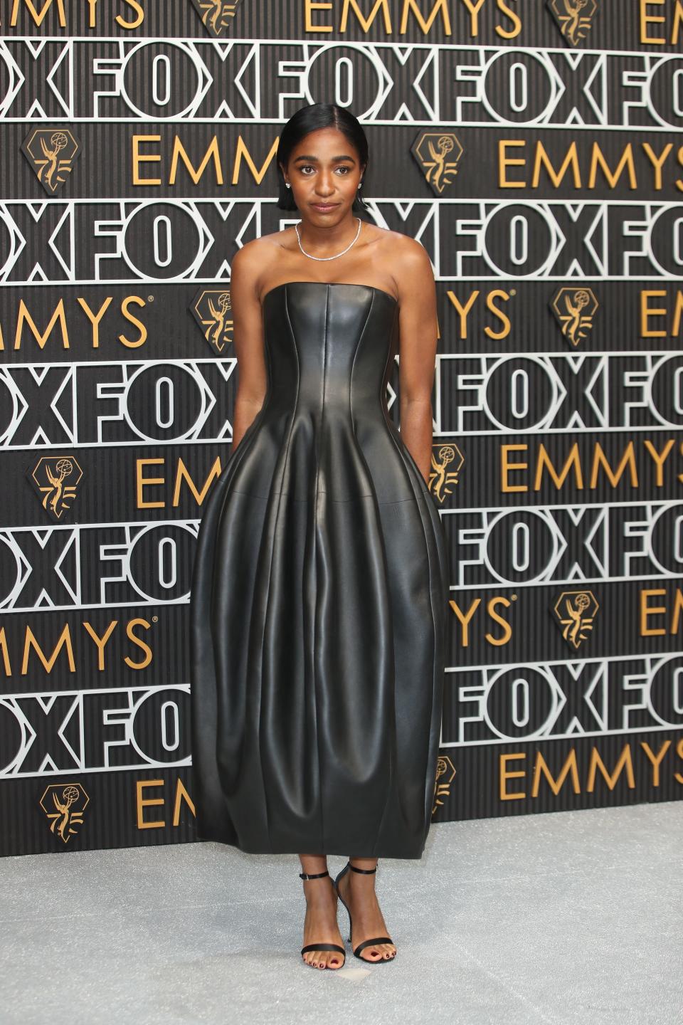 Ayo Edebiri looked "snatched" and was "loving it" at the 2024 Emmys red carpet.