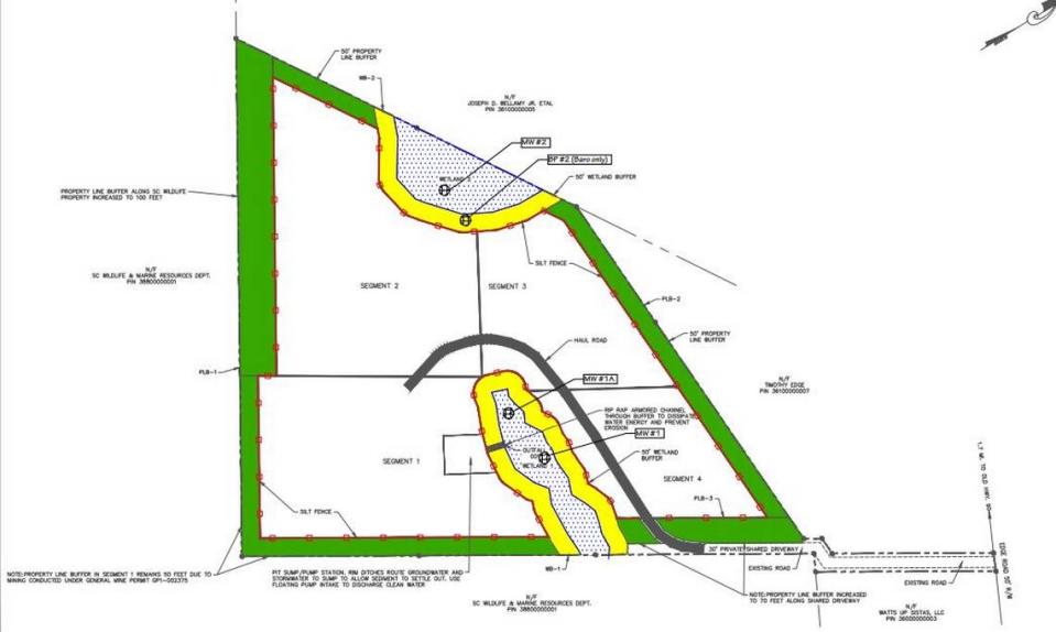 Map of plans for OKd Edge Road Mine Expansion.