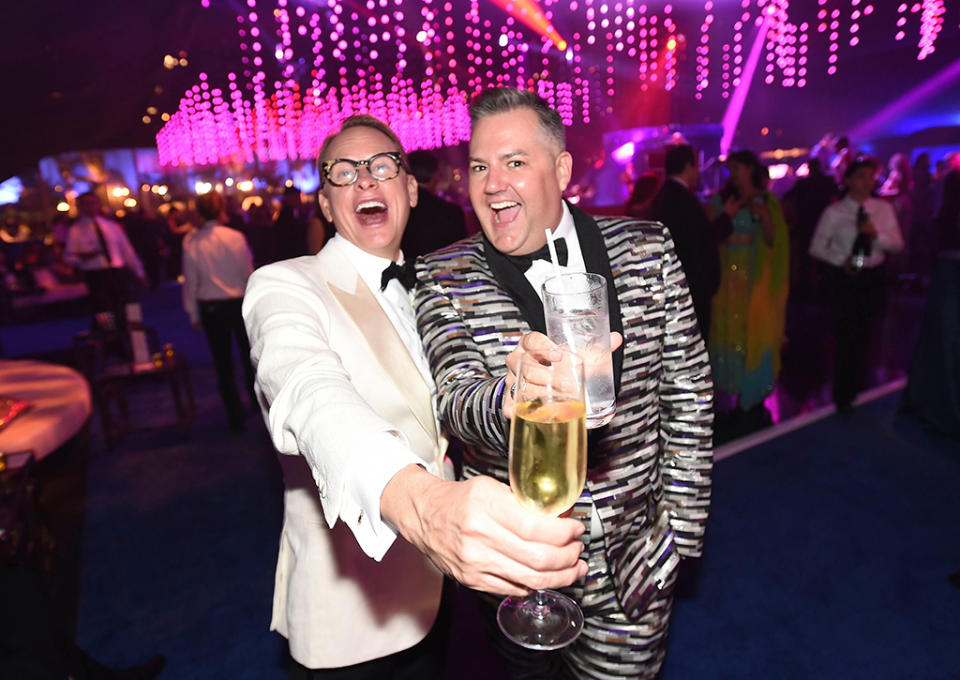 <p>It was a big night for <em>RuPaul’s Drag Race</em> judges Carson Kressley and Ross Matthews. (Photo: Jordan Strauss/Invision/AP/REX/Shutterstock) </p>