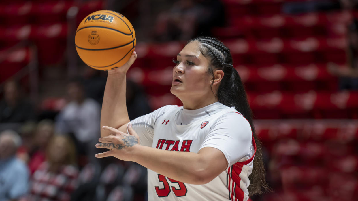 Utah forward Alissa Pili will be a force during the NCAA tournament. (AP Photo/Tyler Tate)