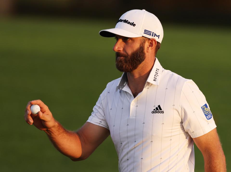 <p>Dustin Johnson is in pole position to claim the Green Jacket</p>Getty Images