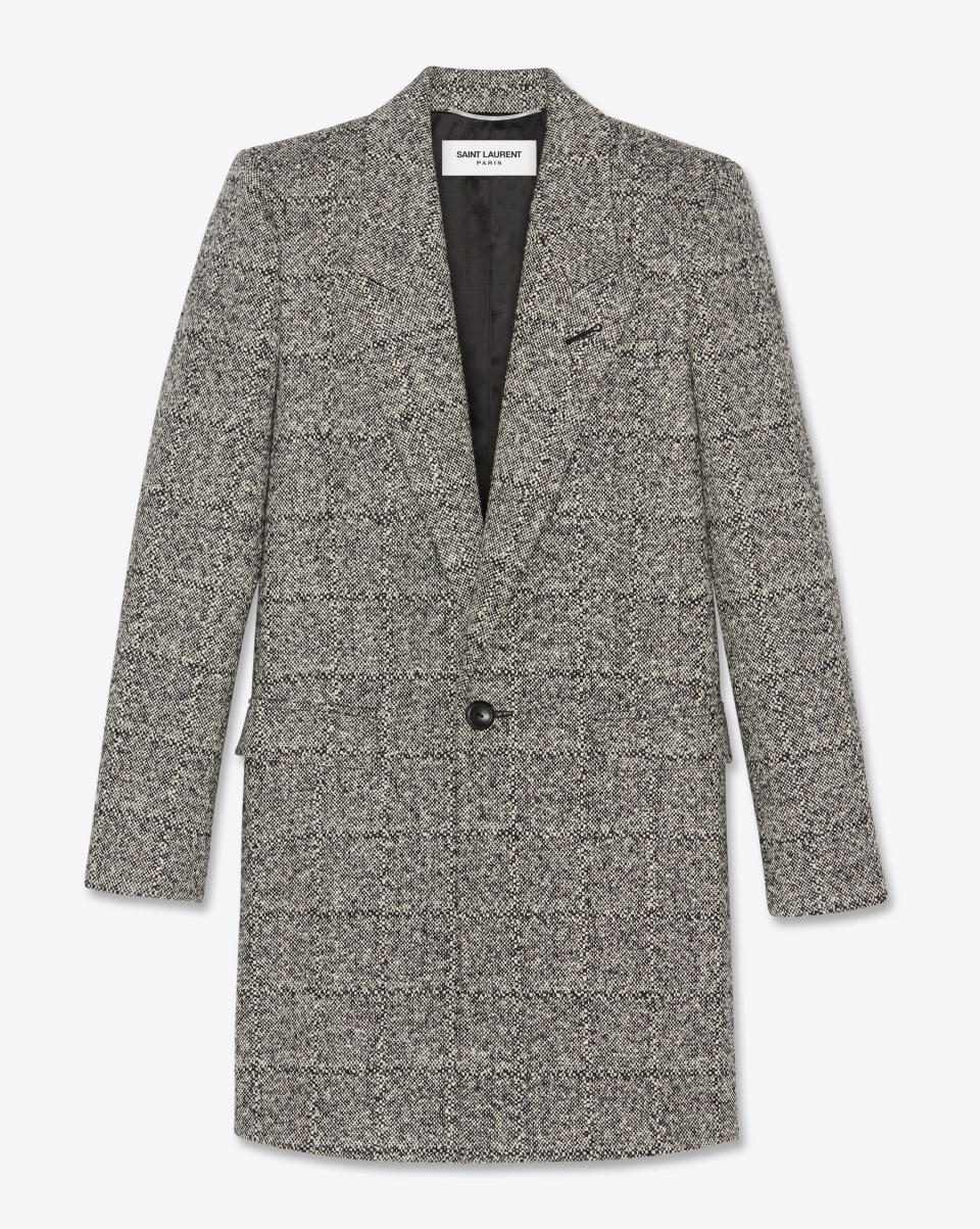 Saint Laurent Single Breasted Overcoat