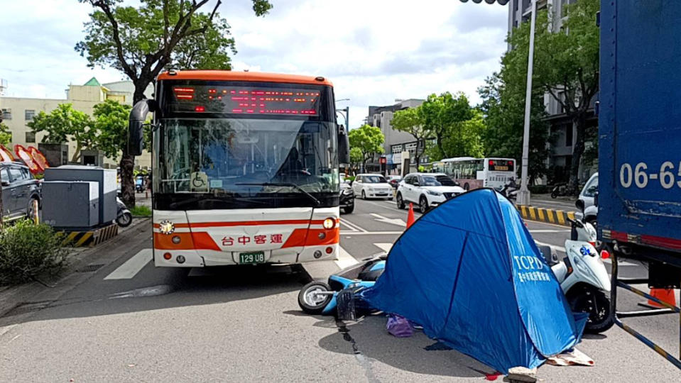 台中潭子今（6/12）上午發生一起死亡車禍。翻攝畫面