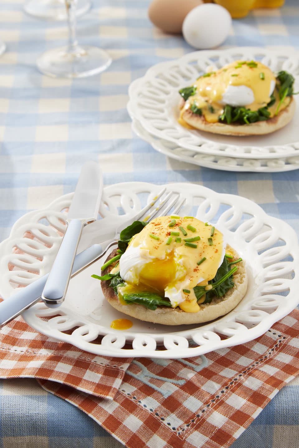 12) Eggs Florentine with Homemade Hollandaise