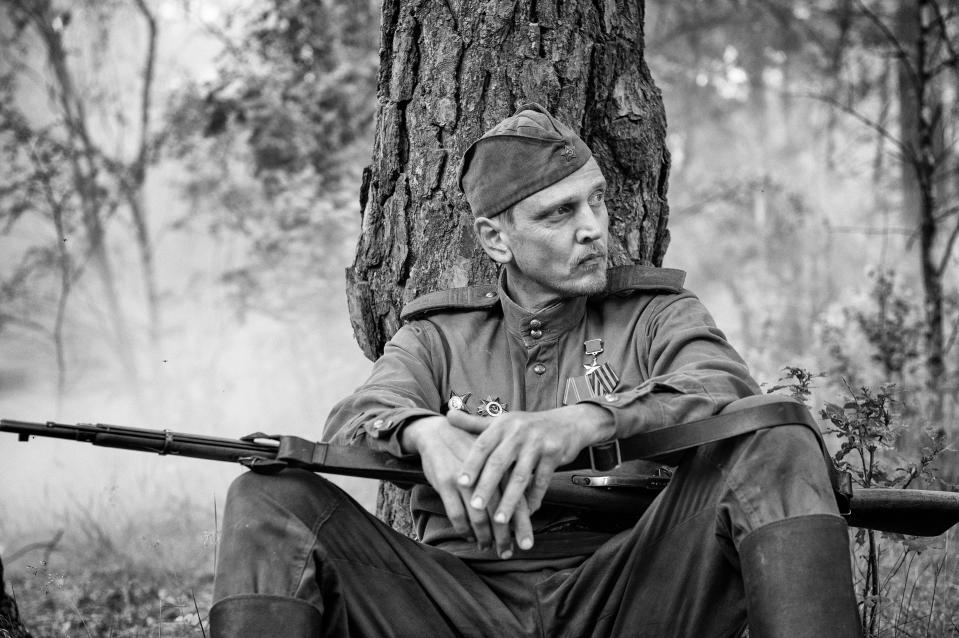 This image released by IFC Films shows Barry Pepper in a scene from "The Painted Bird." (IFC Films via AP)