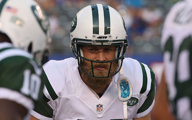 Veteran Ryan Fitzpatrick will start the NFL season under centre for the Jets.Source: Getty.