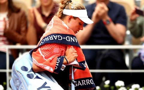 Angelique Kerber was among the high-profile exits on day one at Roland Garros - Credit: GETTY IMAGES