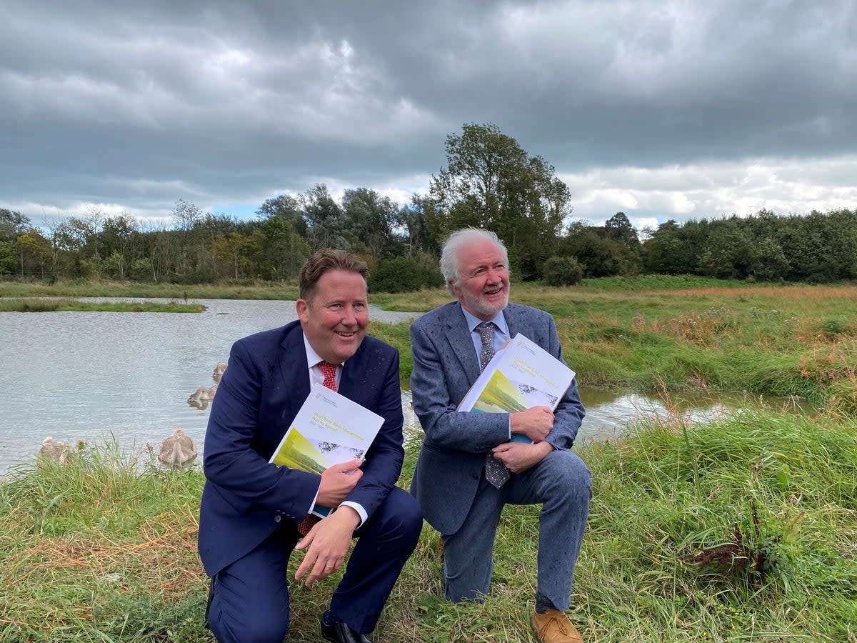 Housing Minister Darragh O’Brien (left), alongside junior minister Malcolm Noonan in 2021 (Dominic McGrath/PA) (PA Archive)