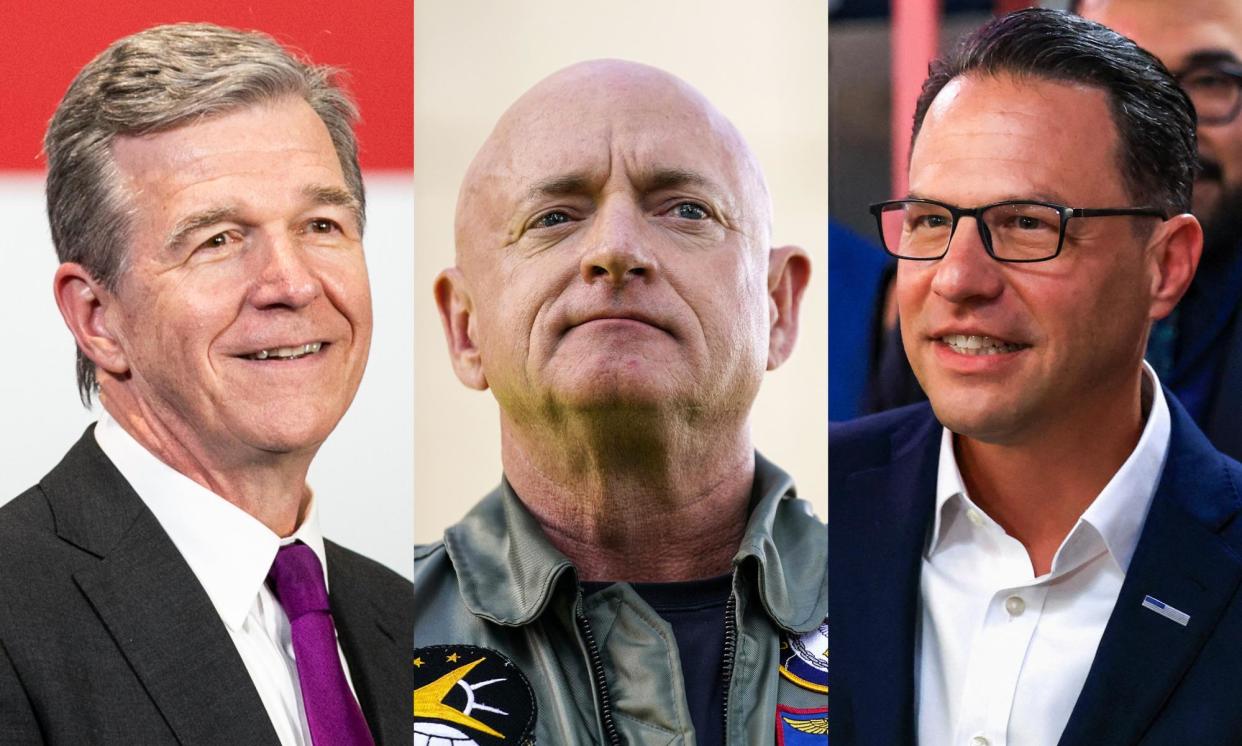 <span>Roy Cooper, Mark Kelly and Josh Shapiro.</span><span>Composite: Getty Images, AP, Reuters</span>