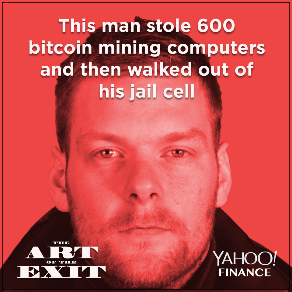 This Oct. 15, 2014 photo made available by The Reykjavík Metropolitan Police shows Sindri Thor Stefansson. Icelandic police have informed their Swedish colleagues that a man suspected of masterminding the theft of about 600 computers used to mine bitcoins and other virtual currencies, likely fled to Sweden after a prison break, officials said Wednesday April 18, 2018. (Credi: The Reykjavík Metropolitan Police via AP)