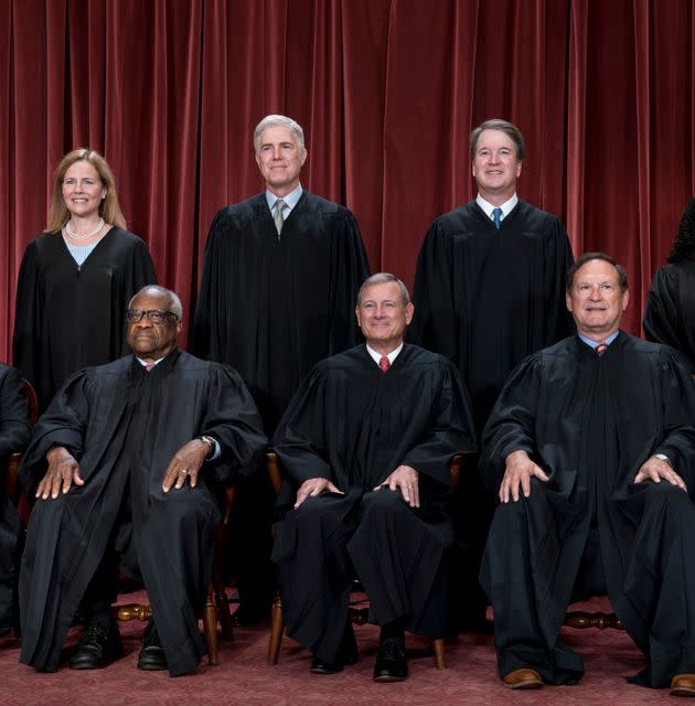 The six Republican-appointed justices consistently side with the political interests of the Republican Party in election law cases. (Photo: AP Photo/J. Scott Applewhite)