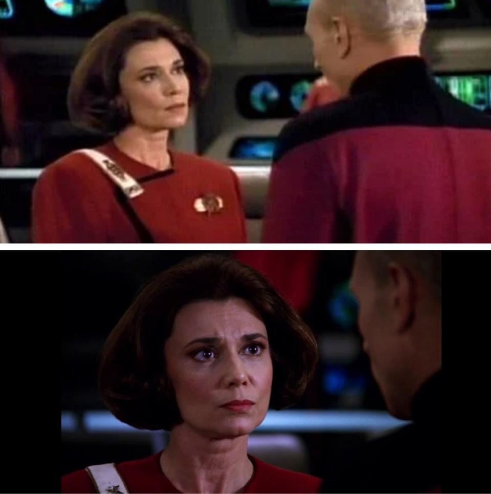 Captain Rachel Garrett of the Enterprise-C, as seen on the TNG episode "Yesterday's Enterprise." For Picard Easter eggs piece.