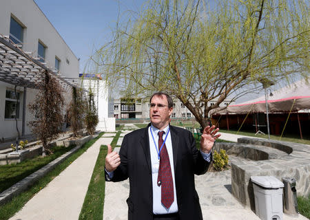 David Sedney, acting president of American University of Afghanistan speaks during an interview at a American University in Kabul, Afghanistan March 27, 2017.REUTERS/Mohammad Ismail