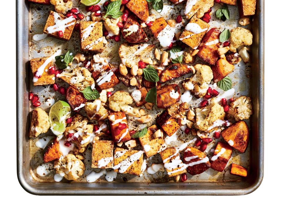 March: Sheet Pan Curried Tofu with Vegetables