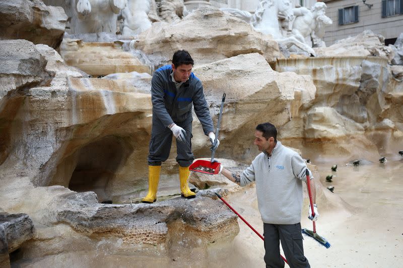 The Wider Image: What happens to the coins tossed into Rome's Trevi Fountain?