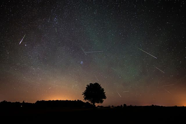 Getty meteor shower in night sky