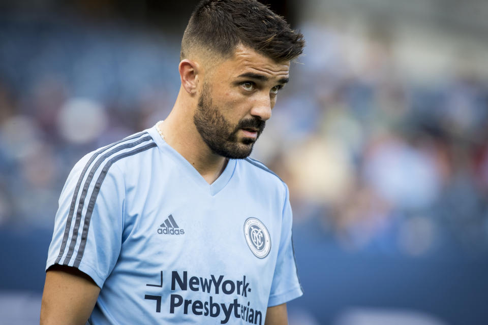 David Villa brought respect and attention to NYCFC and MLS. He also allegedly sexually harassed former intern Skyler Badillo. (Photo by Ira L. Black/Corbis via Getty Images)