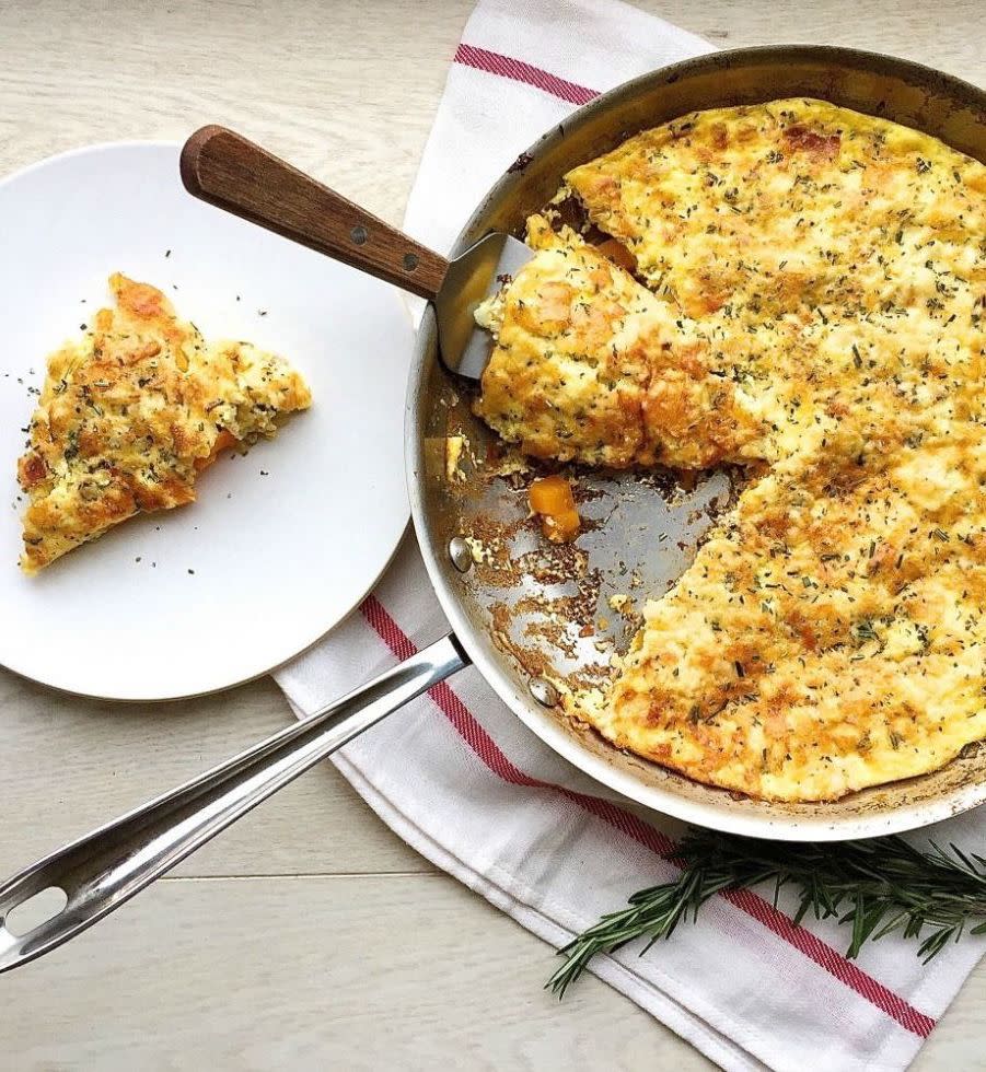 Bacon, Gruyere, and Butternut Squash Frittata