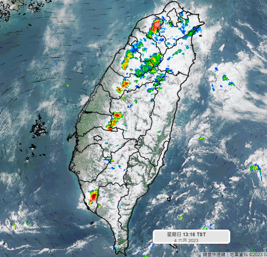 今日全台天氣偏不穩定。（圖／翻攝自彭啟明臉書）