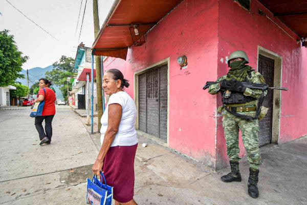 Fuerzas de seguridad en Chiapas.