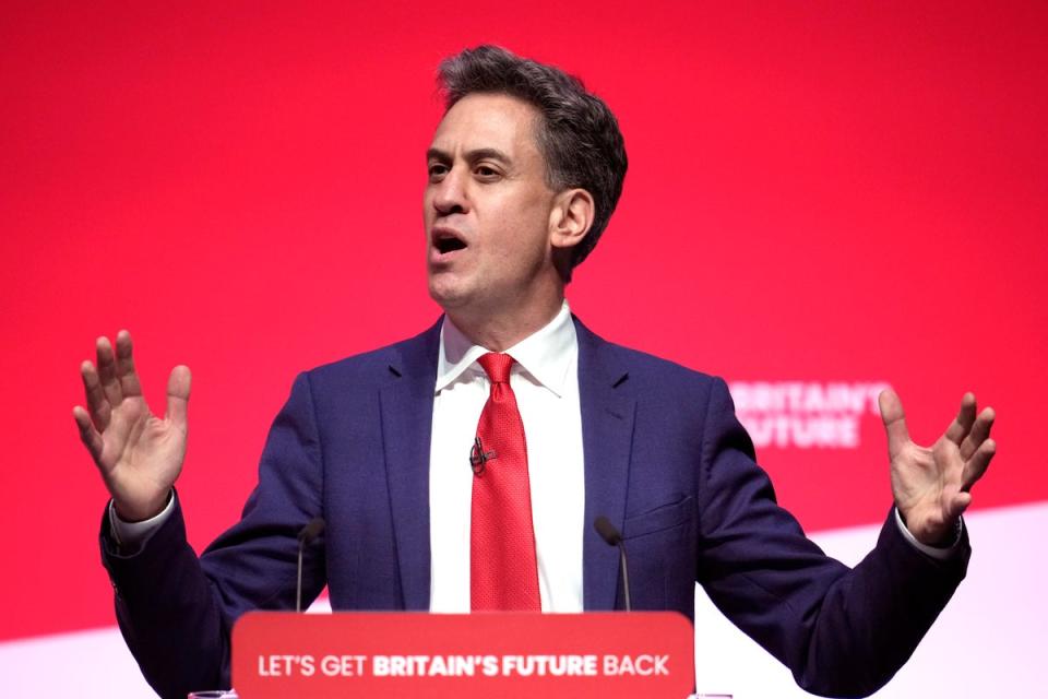 Ed Miliband at the Labour Party conference in 2023 in Liverpool (Christopher Furlong/Getty Images)