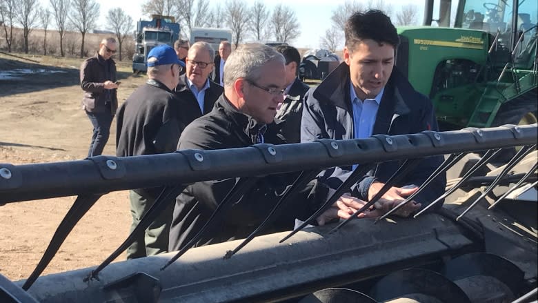 Prime minister talks Catholic school decision, carbon tax at event in Gray, Sask.