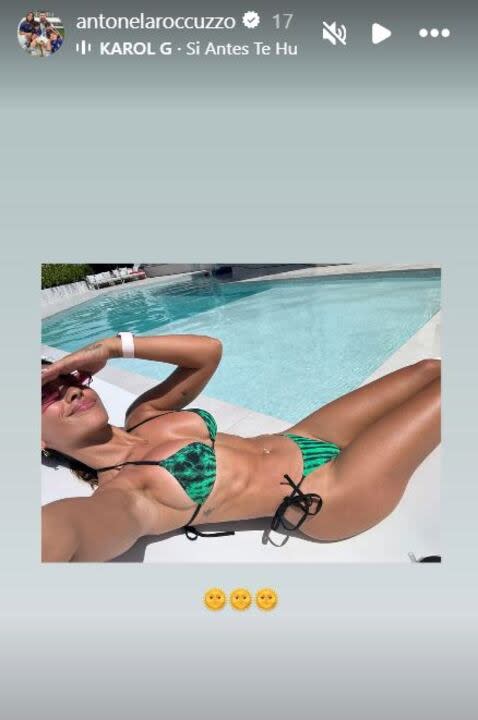 Antonela Roccuzzo encendió las redes con una foto en bikini