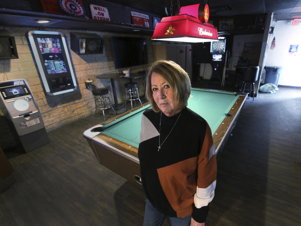 Christy Ferguson is the owner of Boss Cocktails, located next to Zingos and shown in Bakersfield, Calif., where U.S. House of Representative Kevin McCarthy is a 4th generation resident for the 23rd district, Thursday, Jan. 5, 2023. (AP Photo/Gary Kazanjian)