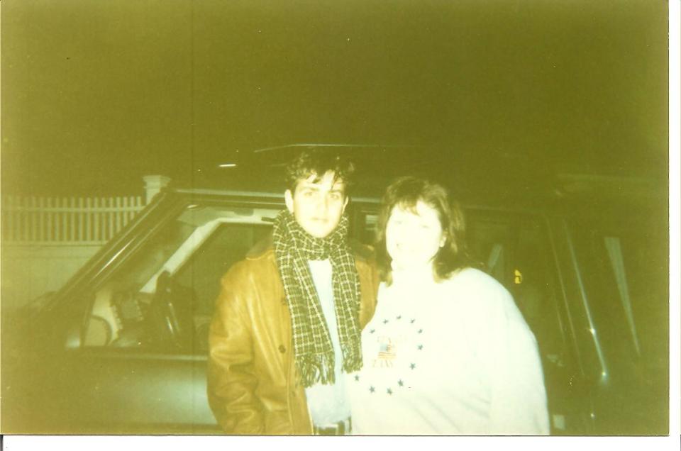 April, 1996, at 2 AM: Laurie meets her first New Kid, Joey McIntyre, outside his home.