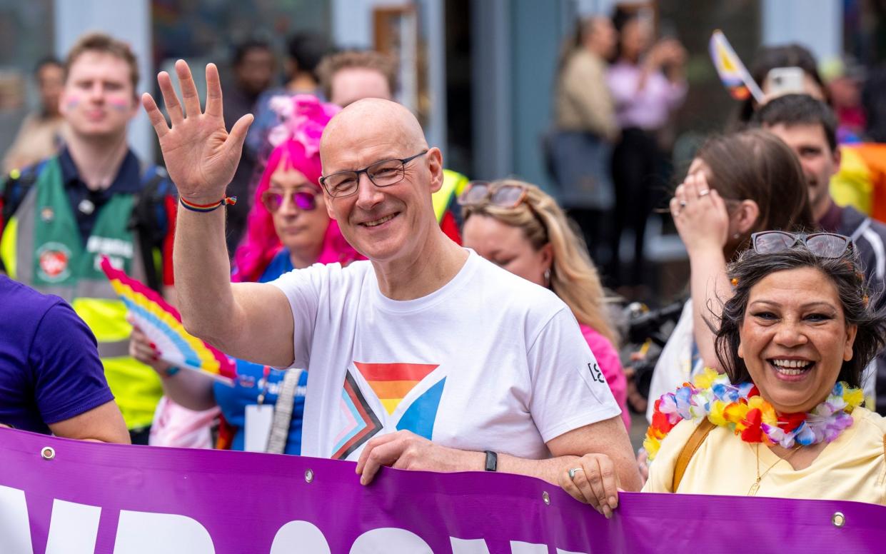 Scottish First Minister and SNP leader John Swinney during Edinburgh Pride in June