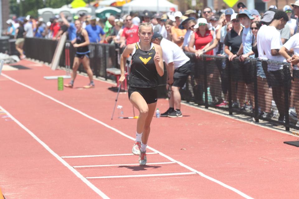 Colonel Crawford's Niyah Shipman competed in the long jump at state for the first time.