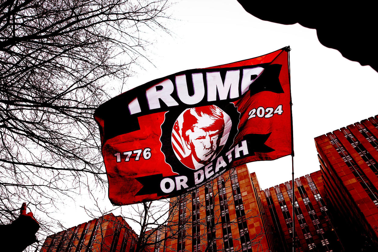 Trump Supporter Flag Drew Angerer/Getty Images